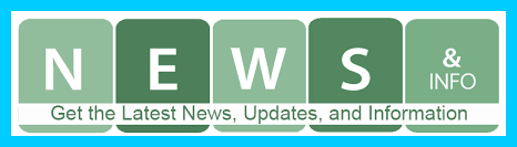 image displaying 'the latest news updates' in white and green