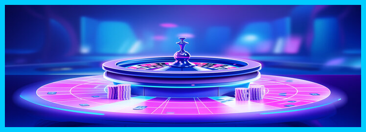 Image of AI generated crypto casino with roulette wheel